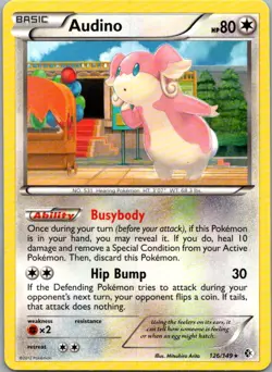 Audino 126/149 Rare Boundaries Crossed Pokemon Lightly Played - Image 1