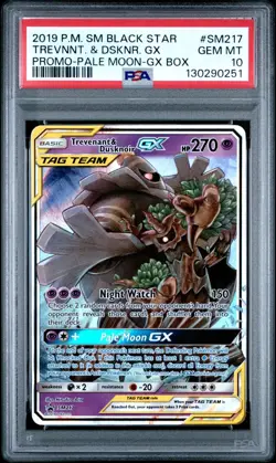 Pokemon Trevenant & Dusknoir GX Tag Team- Holo Promo SM217 PSA 10 (Low Pop) - Image 2