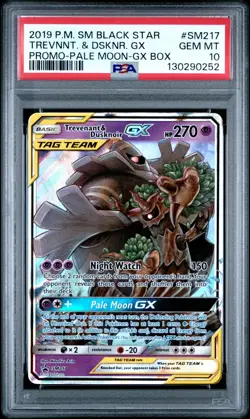 Pokemon Trevenant & Dusknoir GX Tag Team- Holo Promo SM217 PSA 10 (Low Pop) - Image 3