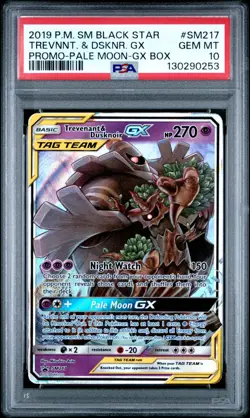 Pokemon Trevenant & Dusknoir GX Tag Team- Holo Promo SM217 PSA 10 (Low Pop) - Image 4