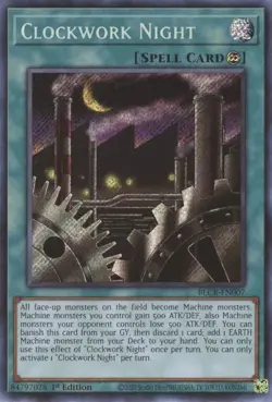 1x Clockwork Night | BLCR-EN007 | BLCR | 1st Ed | NM | YuGiOh - Image 1