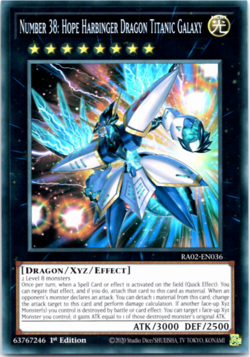 Number 38: Hope Harbinger Dragon Titanic Galaxy RA02-EN036 Super Rare Yugioh - Image 1