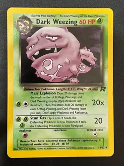 Dark Weezing 14/82 Unlimited Holo Rare WotC Promo Pokemon Team Rocket - Image 1