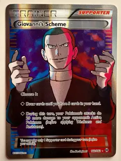 Pokemon TCG Giovanni's Scheme Full Art Card Breakthrough 2015 162/162 Near Mint - Image 1