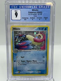 Milotic 8/106 EX Emerald Holo Rare 2005 Vintage Pokemon TCG Card CGC 9 MINT - Image 1