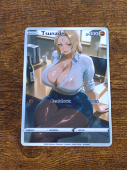 Beautiful Waifu Card - Tsunade Office Boss - Goddess ACG Custom DIY Fan Art Card - Image 1