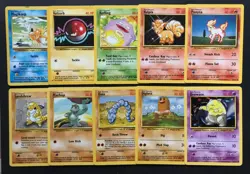 10 X Base Set WOTC Wizards Pokemon Cards Bundle Common Magikarp Vulpix LP-Exc - Image 1