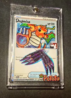 Dragonite 9/165 Expedition Base Set Holo Foil Hand Draw DIY Trainer Card 🌀 - Image 1