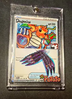 Dragonite 9/165 Expedition Base Set Holo Foil Hand Draw DIY Trainer Card 🌀 - Image 3