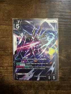 Gundam Card Game Justice Gundam G001-066 (LR+) Newtype Rising - Image 1