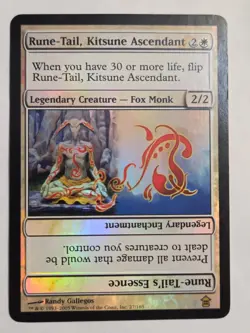 MTG Rune-Tail, Kitsune Ascendant Saviors of Kamigawa Foil - Image 1