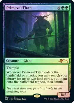 1 x FOIL Primeval Titan (494) Secret Lair Drop Foil MTG NM - Image 1