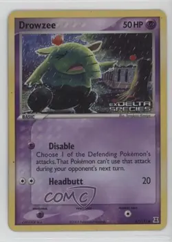 Drowzee Reverse Foil Pokemon EX Delta Species #67 2005 - Image 1