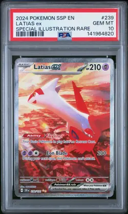 2024 Pokemon Ssp En-Surging Sparks #239 Latias Ex SIR PSA 10. - Image 1