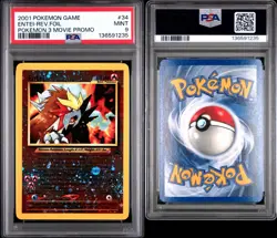 2001 POKEMON GAME MOVIE POKEMON 3 MOVIE PROMO #34 ENTEI-REVERSE FOIL PSA 9 - Image 3