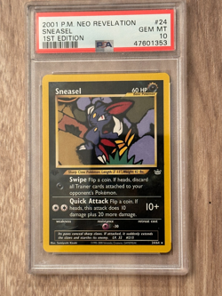 Pokemon Neo Revelation 1st Edition SNEASEL 24/64 PSA 10 GEM MINT # 47601353 - Image 1