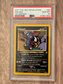 Pokemon Neo Revelation 1st Edition SNEASEL 24/64 PSA 10 GEM MINT # 47601353 - Image 2