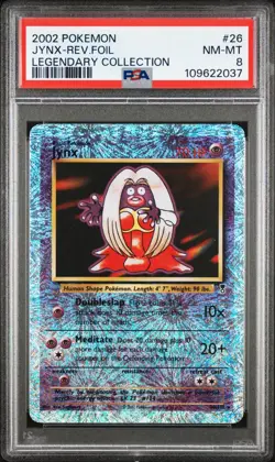 2002 Pokemon Legendary Collection #26 /110 JYNX REVERSE FOIL PSA 8 NM-MT - Image 1