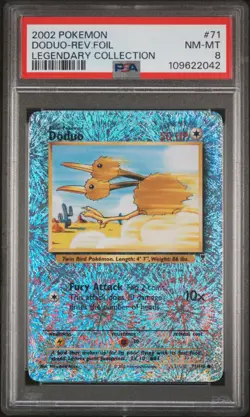 PSA 8 - Pokemon DODUO 71/110 Reverse Holo - LEGENDARY COLLECTION - Image 1