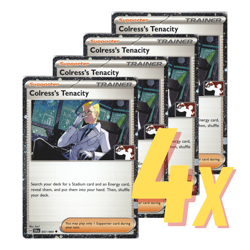 4x Colress's Tenacity PLAYSET Pokemon Prize Pack Stamped Cosmo Holo 057/064 NM - Image 1