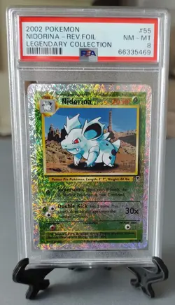 Pokemon Legendary Collection Reverse Holo Nidorina 55/110 PSA 8 NM- MT Graded - Image 1