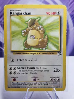 Pokemon TCG Kangaskhan Base Set 2 26/130 Regular Unlimited Rare HP - Image 1