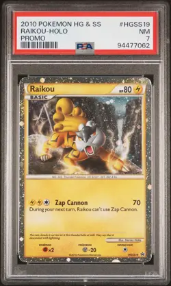 2010 Pokemon HG & SS - Promo Raikou-Holo #HGSS19 PSA 7 - Image 1