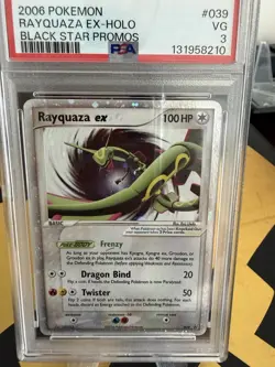 2006 POKEMON BLACK STAR PROMOS #039 RAYQUAZA EX-HOLO PSA 3 - Image 1