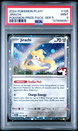 2024 POKEMON PLAY! POKEMON PRIZE PACK: SER 5 #126 JIRACHI PSA 9 - Image 1