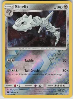 Pokemon TCG Steelix Holo Rare Reverse Holo SM - Celestial Storm 89/168 - Image 1