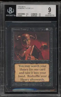 Magic the Gathering MTG Demonic Tutor Beta BGS 9 Mint - Image 1