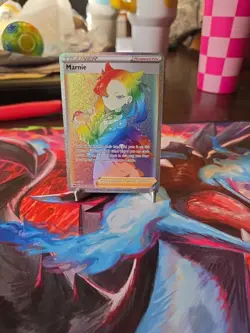 Pokemon TCG Marnie 208/202 Sword & Shield Secret Rare Rainbow Full Art Trainer - Image 1