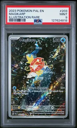 2023 POKEMON PAL EN-PALDEA EVOLVED ILLUSTRATION RARE #203 MAGIKARP PSA 9 - Image 1