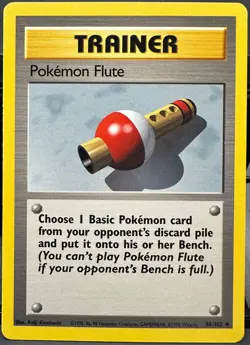 Pokemon Flute 86/102 Base Set Pokemon TCG 1999 LP - Image 1