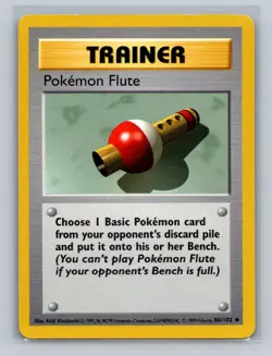 Pokemon TCG - Pokemon Flute 86/102 Base Set Uncommon LP - Image 1