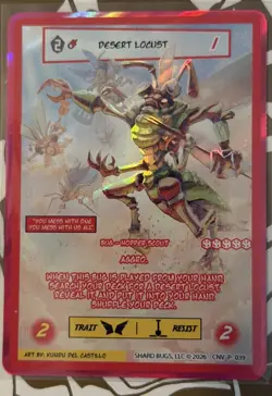 Desert Locust P-039 CNV Promo Shard Bugs TCG Card - Image 2