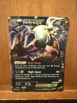 Pokemon DARKRAI EX Card DARK EXPLORERS Set 63/108 Black and White MP/LP - Image 1