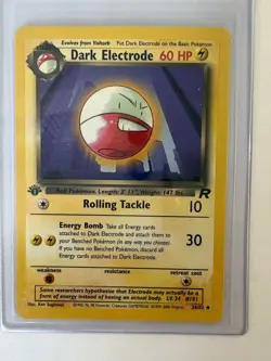 Dark Electrode 1st Edition Team Rocket 34/82 LP-NM Pokemon Card - Image 1