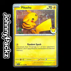 Pikachu 051/162 2026 Pokemon Day - 30th Anniversary Stamped Promo Card (NM) - Image 1