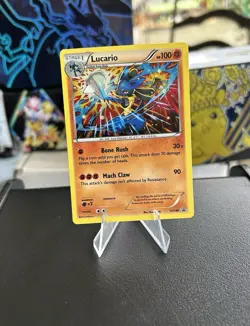Pokemon TCG Lucario XY140 Holo Rare Black Star Promo Card Near Mint Condition - Image 1