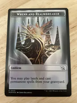 MTG Wrenn and Realmbreaker Elemental (009) FOIL Token March of the Machine NM/M - Image 1