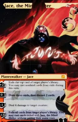 unose-2581 Custom Jace Foil Custom sticker on bulk MTG Commander - Image 1