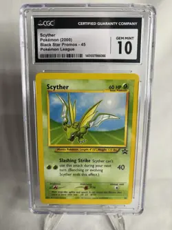 Pokemon TCG Scyther Black Star Promo #45 Pokemon League CGC 10 - Image 1