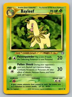 Pokemon TCG Neo Genesis Bayleef (28) 028/111 - Image 1