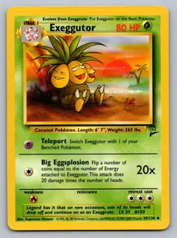 Pokemon TCG Base Set 2 Exeggutor 039/130 - Image 1