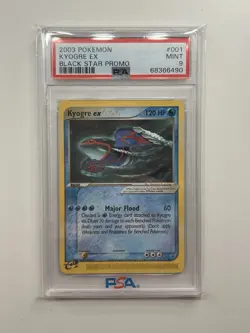 2003 Pokemon Black Star Promo 001 Kyogre Ex PSA 9 Mint - Image 1