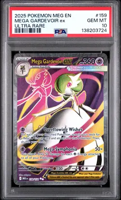 2025 Pokemon Meg En-Mega Evolution #159 Mega Gardevoir Ex Ultra Rare PSA 10 - Image 1