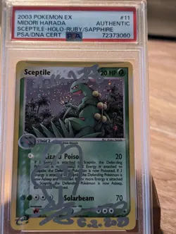 2003 Pokemon EX Ruby Sceptile Holo #11 PSA Authentic Signed Midori Harada Auto - Image 1