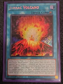 Yu-Gi-Oh! Jurrac Volcano BLMM-EN019 Secret Rare Near Mint 1st Edition - Image 1