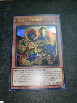Yu-Gi-Oh! TCG Jurrac Megalo - BLMM-EN016 Monster Mayhem - Ultra Rare NM - Image 1